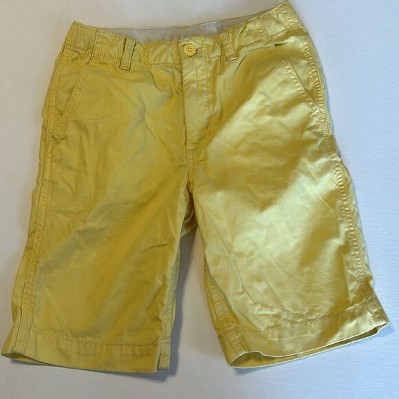 VINEYARD VINES GAP Size 14 Slim Boy's Cotton Chino Shorts Plaid Yellow Green - Picture 7 of 14